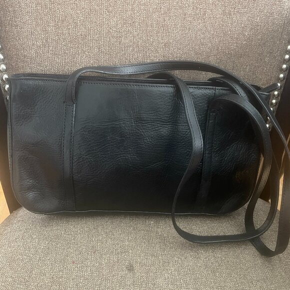 Fossil Black Leather vintage shoulder bag - Picture 1 of 10